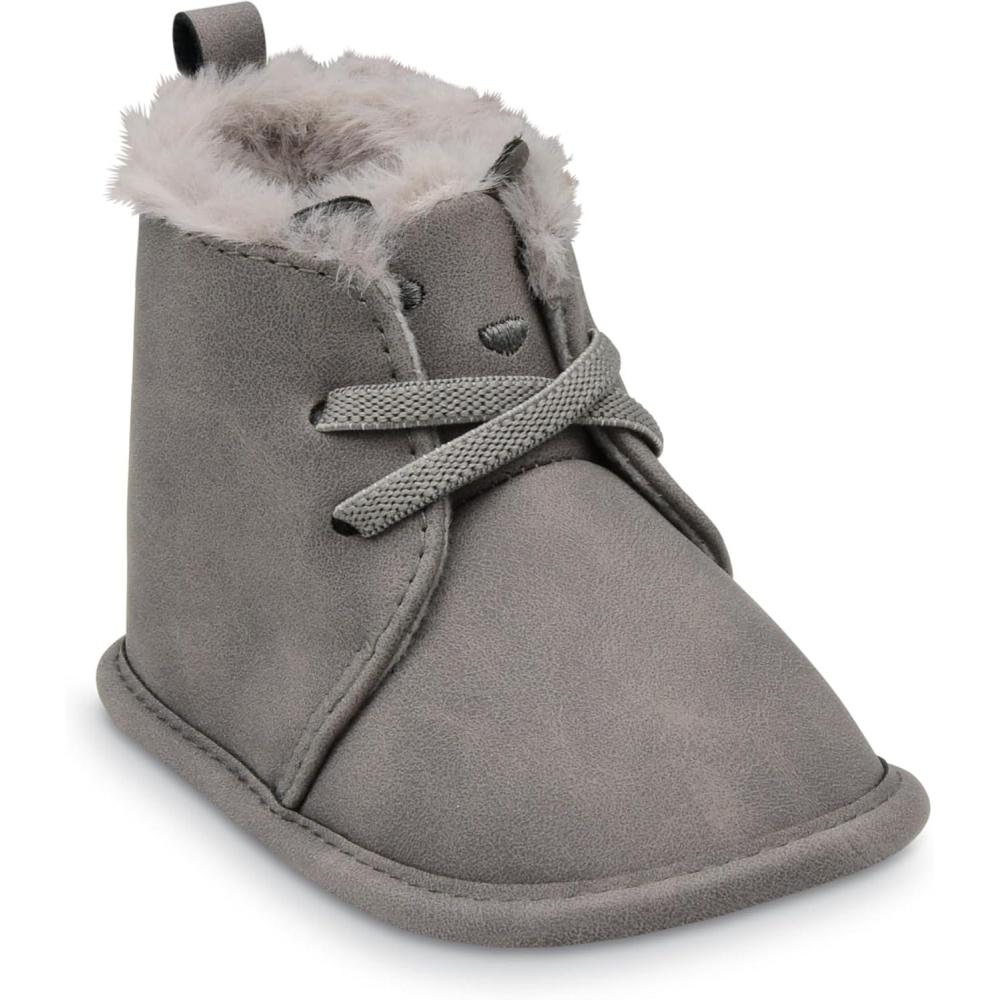 imageCarters Baby ampamp Infant Boots for BoysGrey Bear