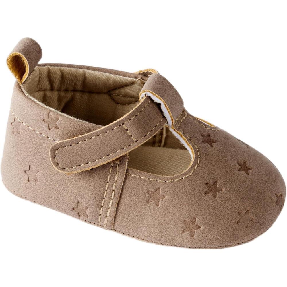 imageCarters Baby ampamp Infant Mary Jane Flats for GirlsBrown Stars