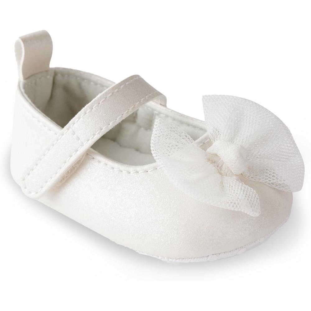 imageCarters Baby ampamp Infant Mary Jane Flats for GirlsVanilla Bow