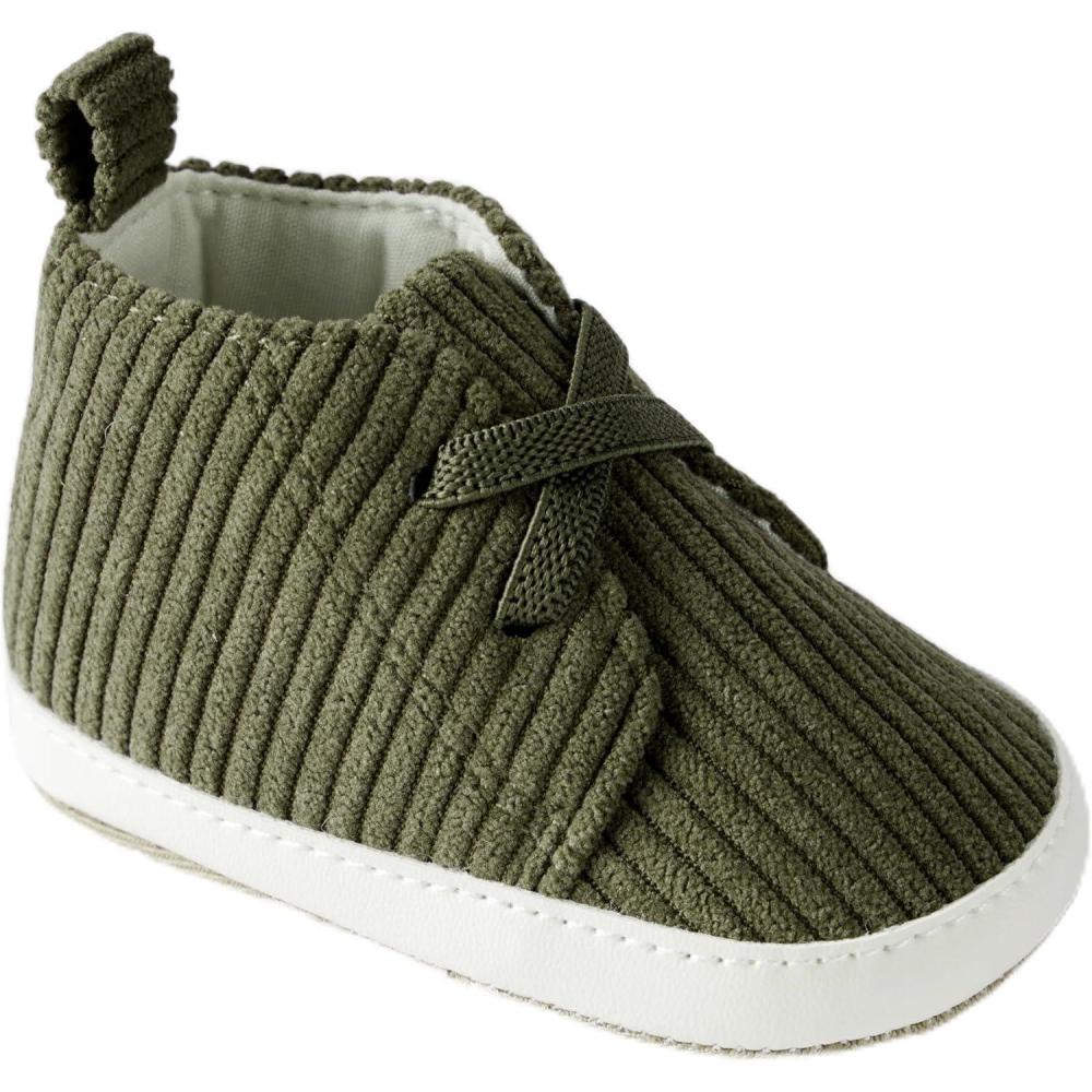 imageCarters Baby ampamp Infant Sneakers for BoysOlive Corduroy