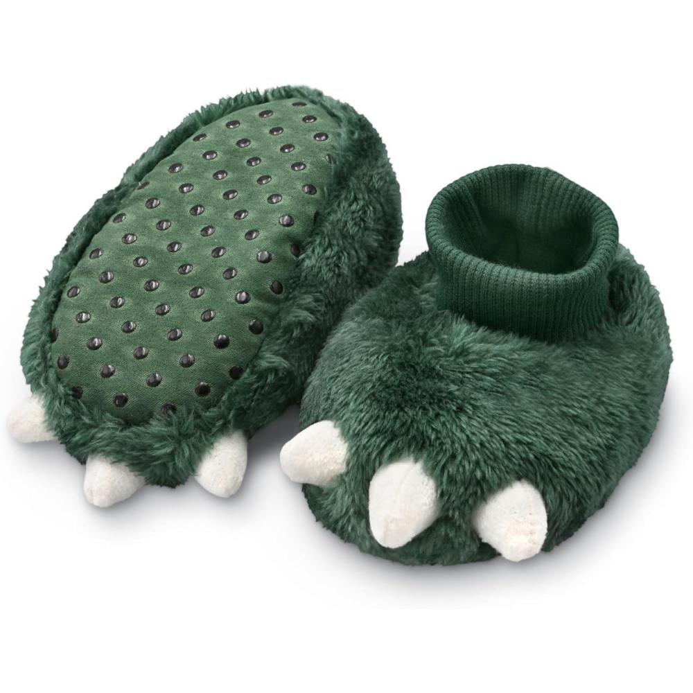 imageCarters Baby ampamp Toddler Claw Slipper Cozy AntiSlip Bootie for BabiesEvergreen