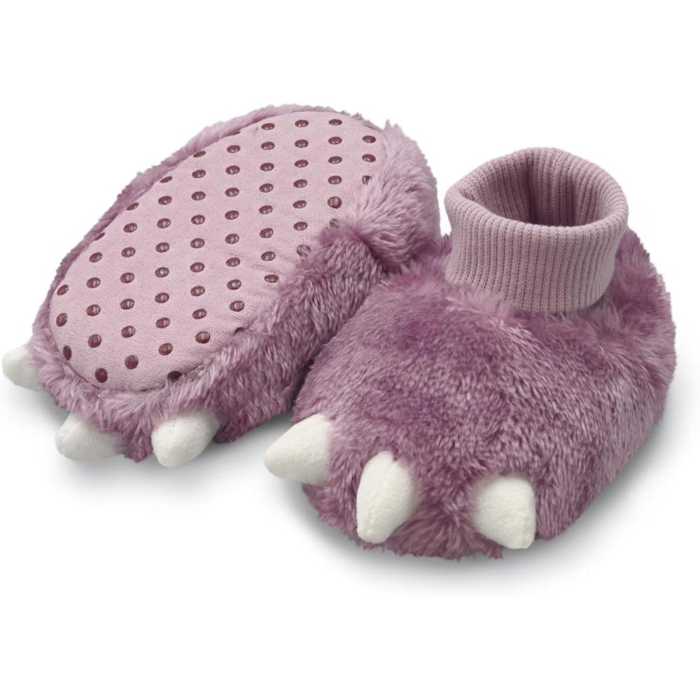 imageCarters Baby ampamp Toddler Claw Slipper  Cozy AntiSlip Bootie for BabiesLilac