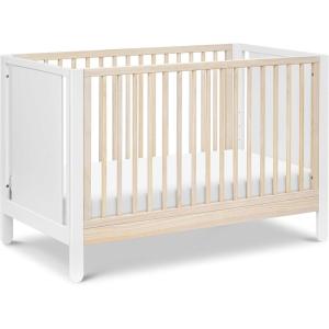 Carter’s by Davinci Marisol 4-in-1 Convertible Crib in White/Washed Natural, GREENGUARD Gold Certified(White/Washed Natural)