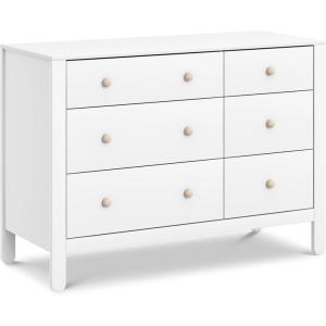 Carter’s by Davinci Marisol 6-Drawer Dresser in Taupe/Washed Natural, GREENGUARD Gold Certified(White and Washed Natural)