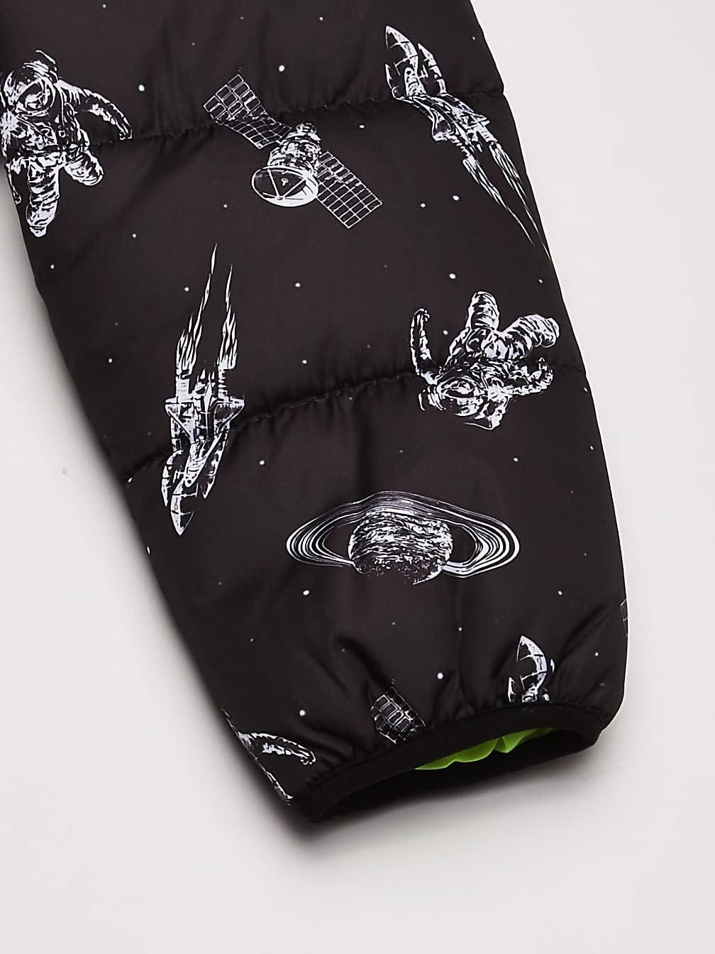 imageCarters Boys Toddler Fleece Lined Midweight JacketBlack Space Print