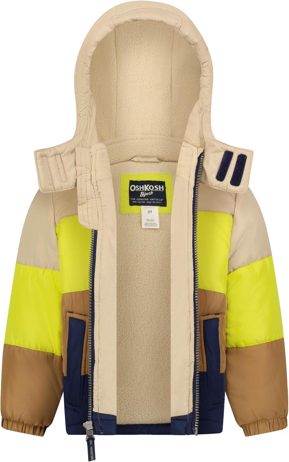 imageOSHKOSH BGOSH babyboys Heavyweight Puffer Coat Winter JacketLime