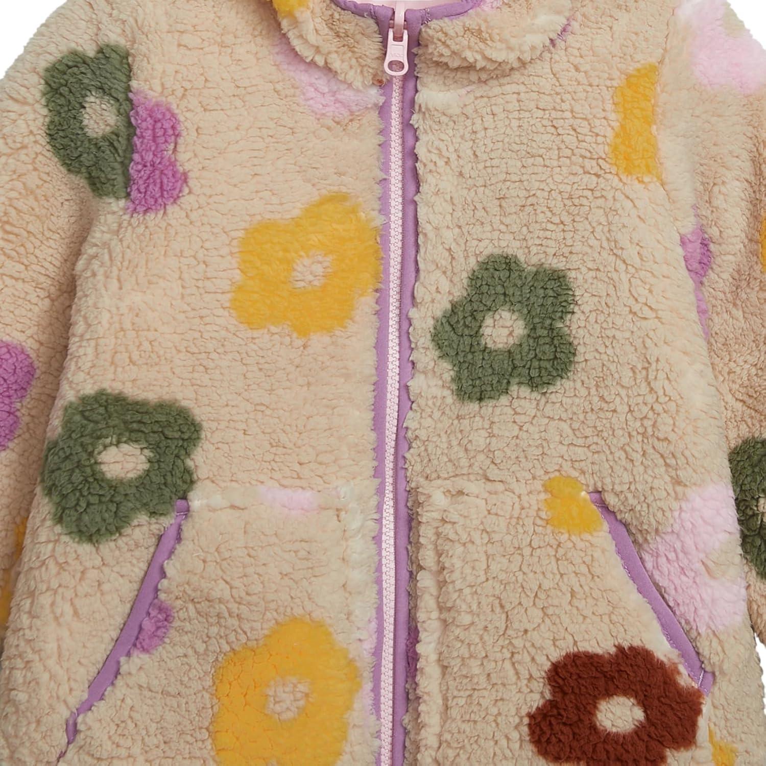 imageOSHKOSH BGOSH babygirls Reversible Sherpatopuffer Hooded JacketFloral