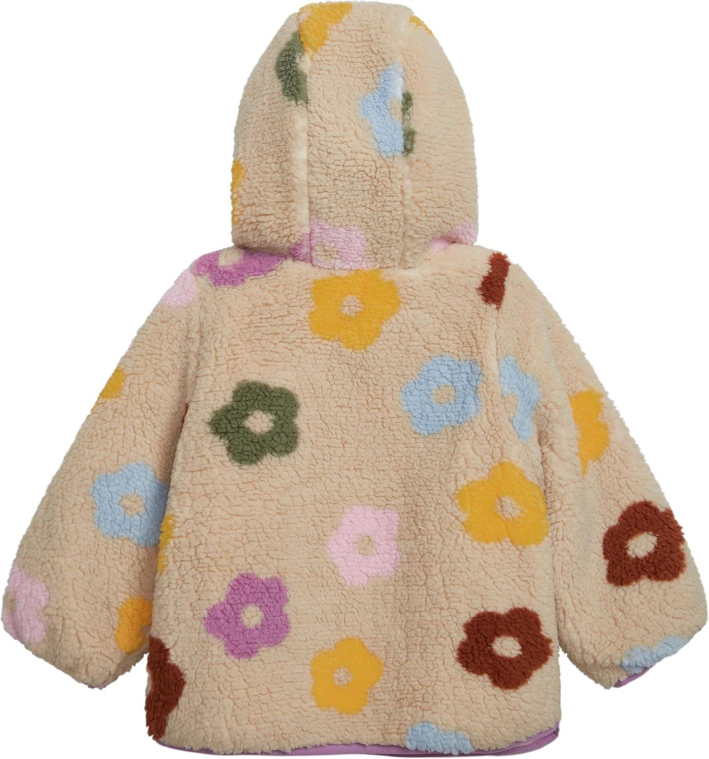 imageOSHKOSH BGOSH babygirls Reversible Sherpatopuffer Hooded JacketFloral