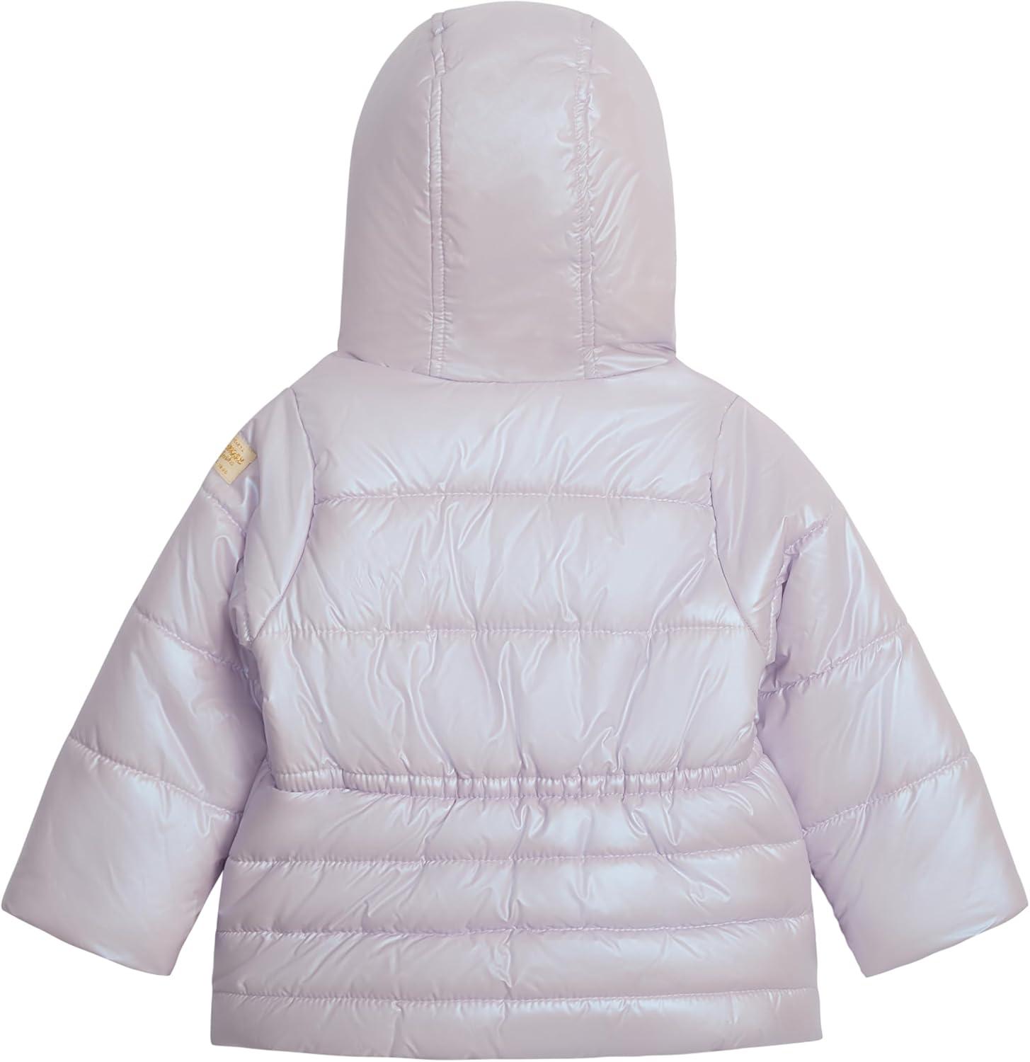 imageOSHKOSH BGOSH babygirls Warm Winter Parka Coat With Faux Fur Sherpalined HoodLilac