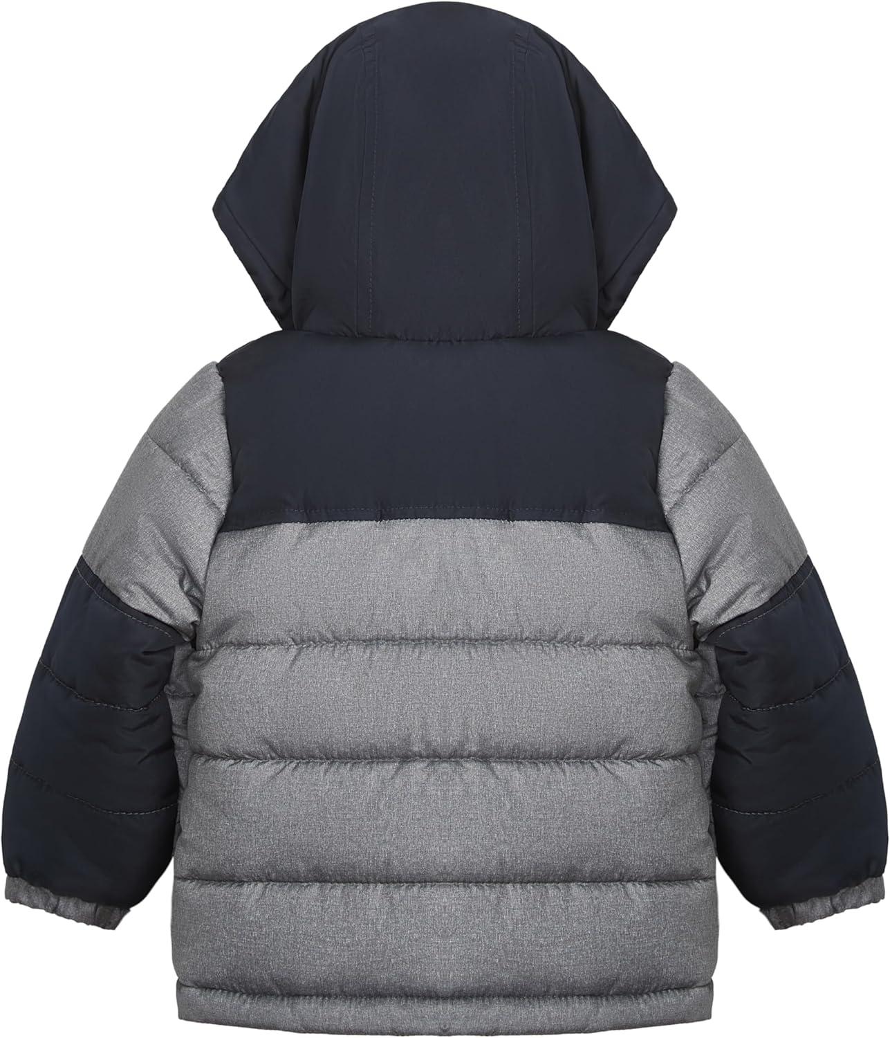 imageOSHKOSH BGOSH boys Fleecelined Hooded Puffer Jacket Winter CoatGrey
