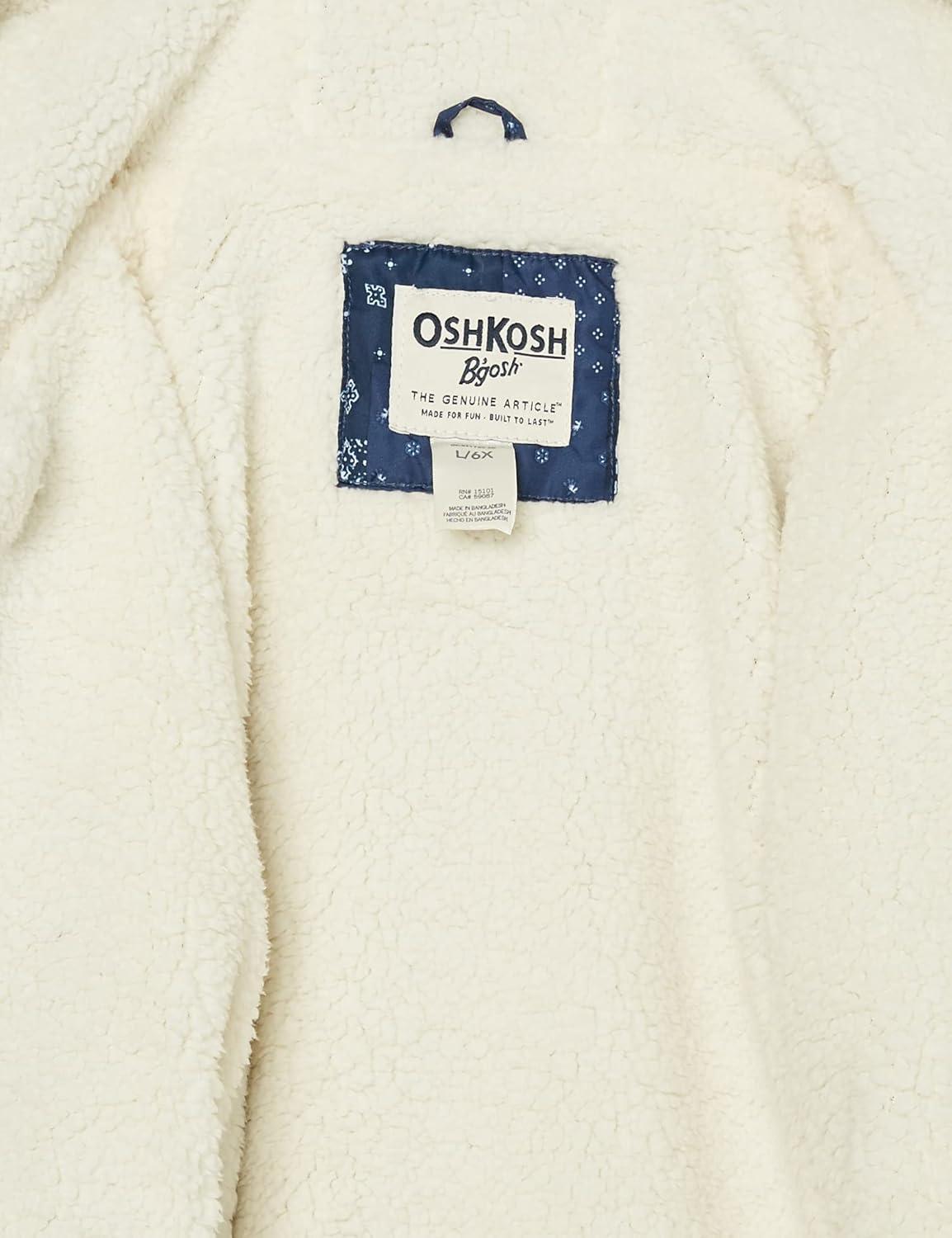 imageOSHKOSH BGOSH girls Midweight Fleece Lined Windbreaker JacketIndigo