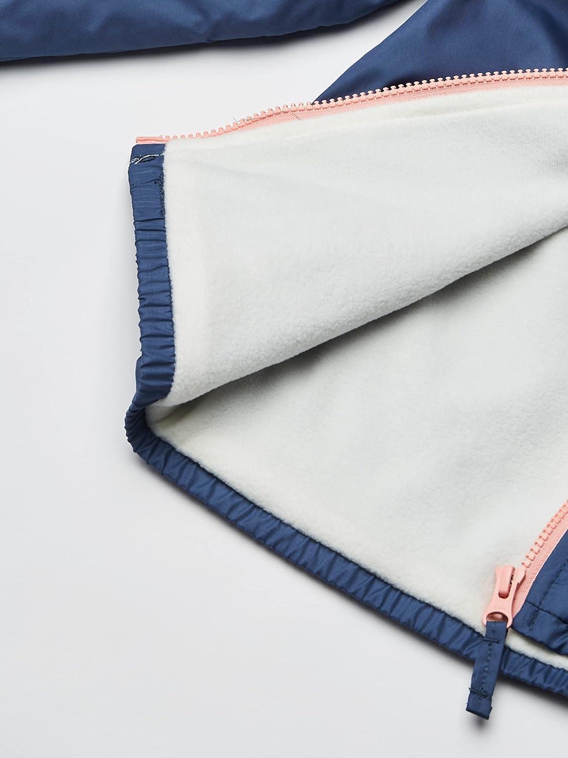 imageOSHKOSH BGOSH girls Midweight Hooded Fashion Jacket Coat With Fleece LiningBlue Pink Metallic