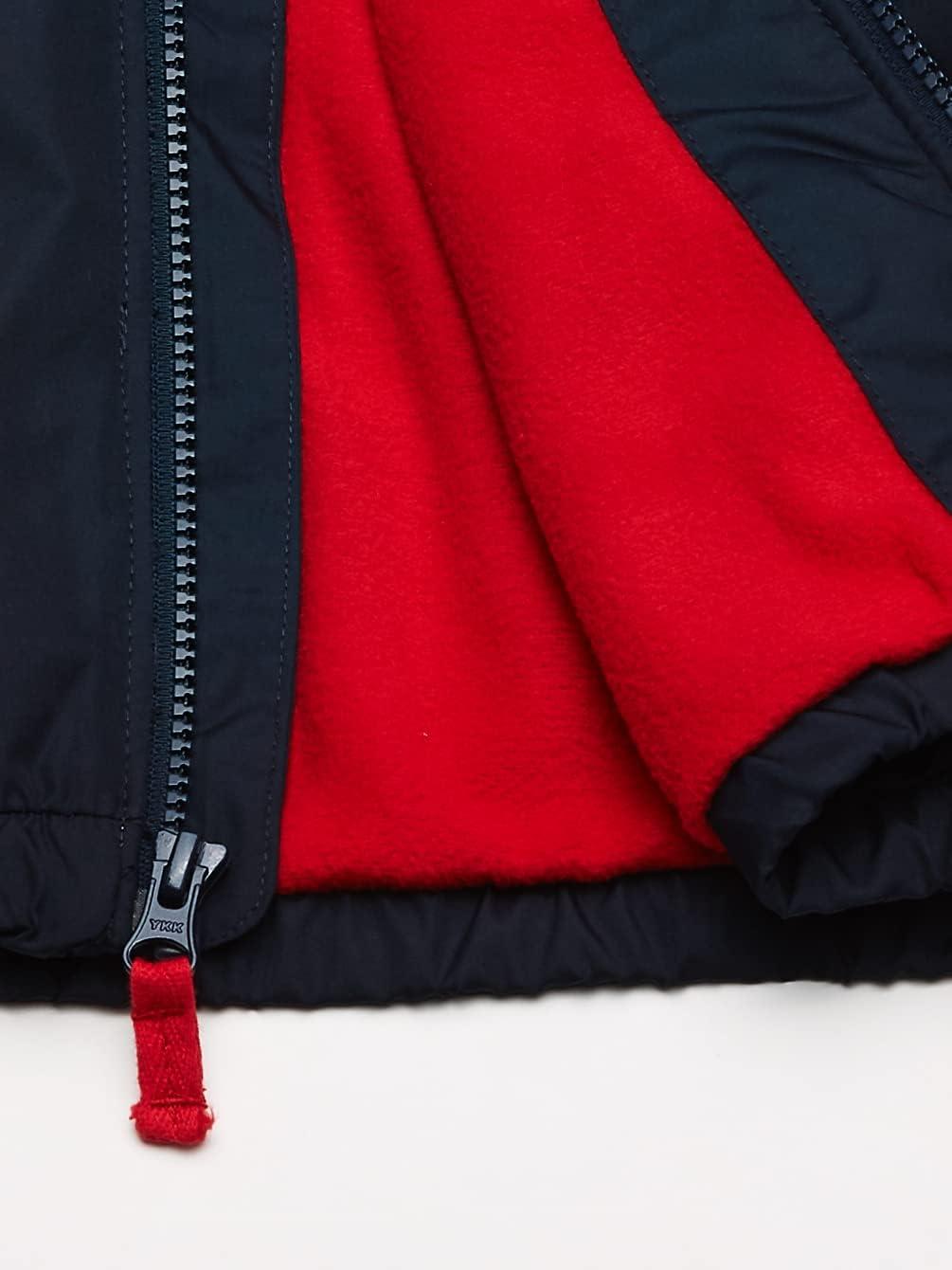 imageOsh Kosh boys Midweight Fleece Lined Windbreaker JacketDeep Navy Bandana Red