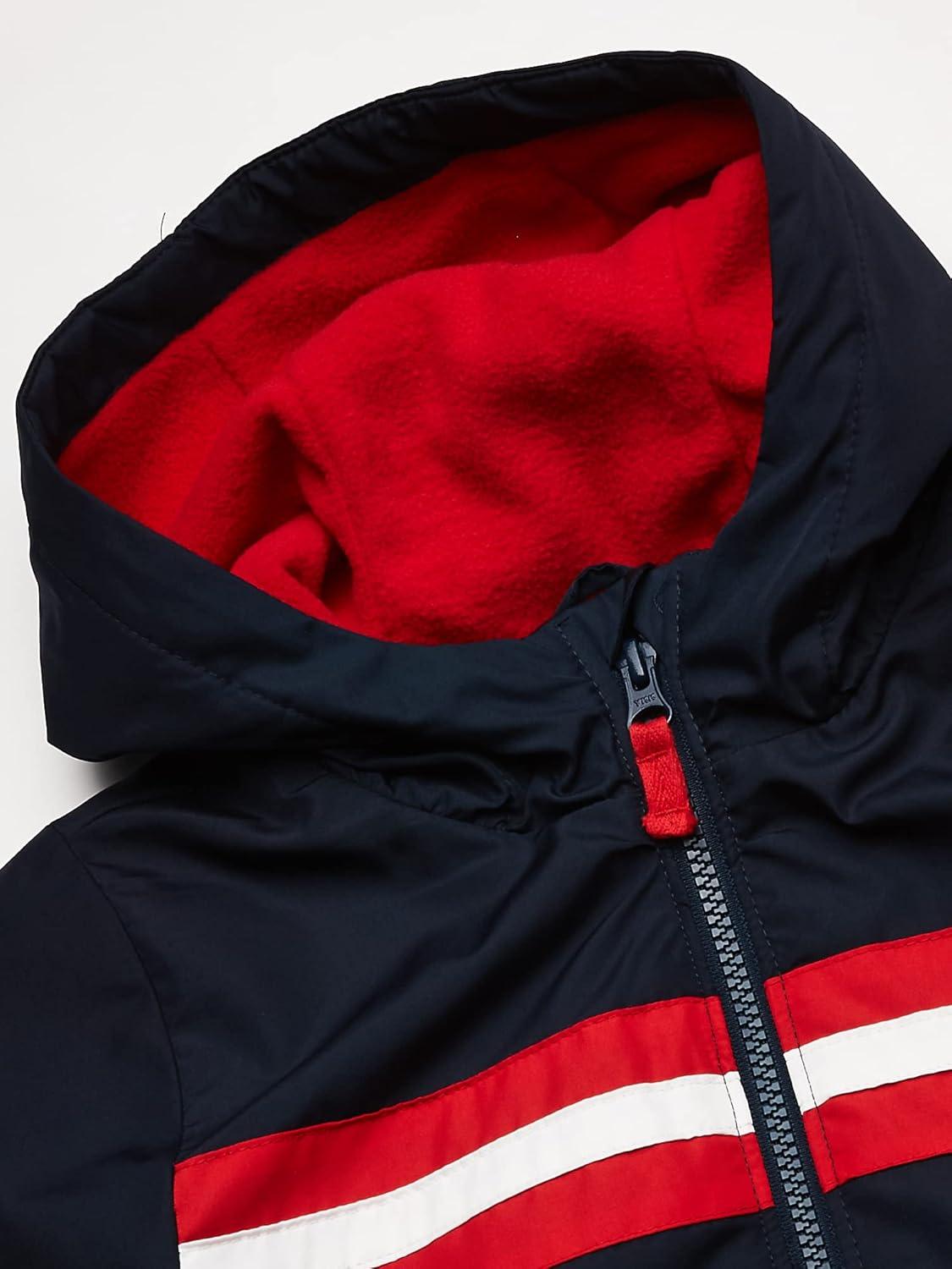 imageOsh Kosh boys Midweight Fleece Lined Windbreaker JacketDeep Navy Bandana Red