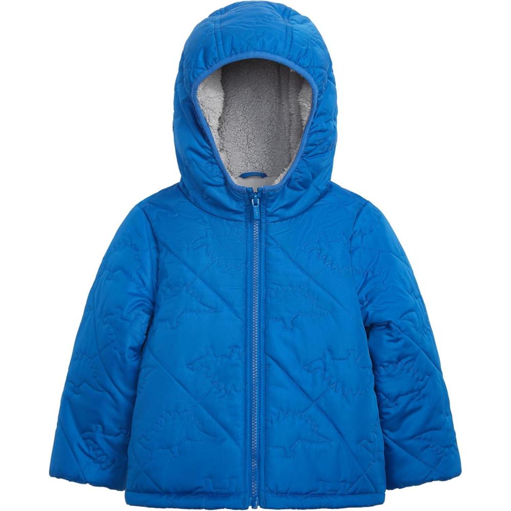 imageCarters babyboys Novelty Quilted Heavyweight Hooded Puffer JacketBlue