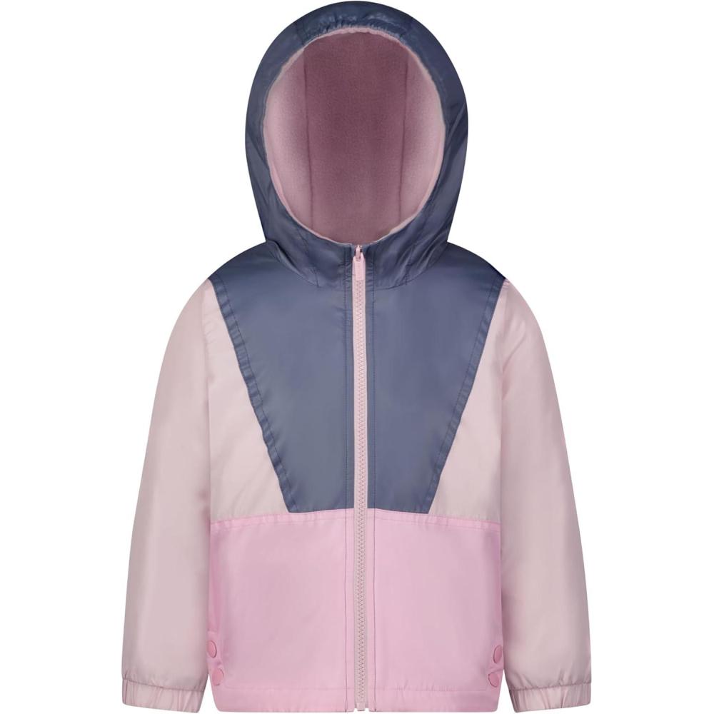 imageCarters girls Toddler Girls Midweight Winter Jacket Warm Hooded Waterresistant Winter CoatPinks and Grey