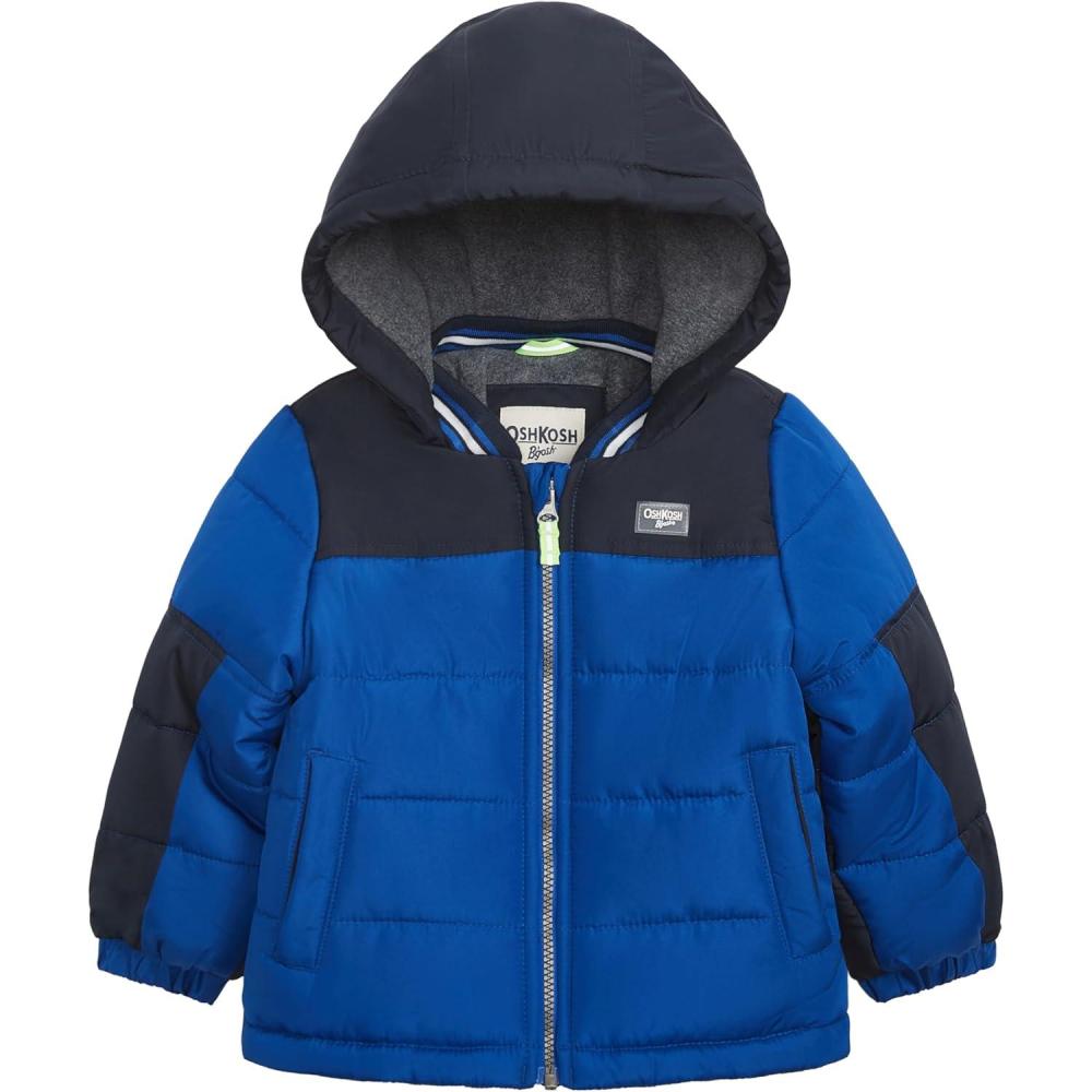 imageOSHKOSH BGOSH babyboys Fleecelined Hooded Puffer Jacket Winter CoatBlue