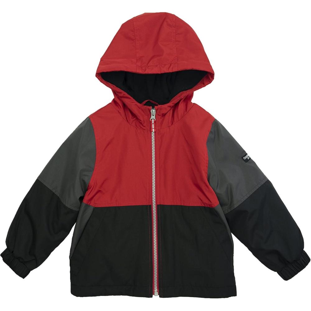 imageOSHKOSH BGOSH babyboys Midweight Fleece Lined Windbreaker JacketRed