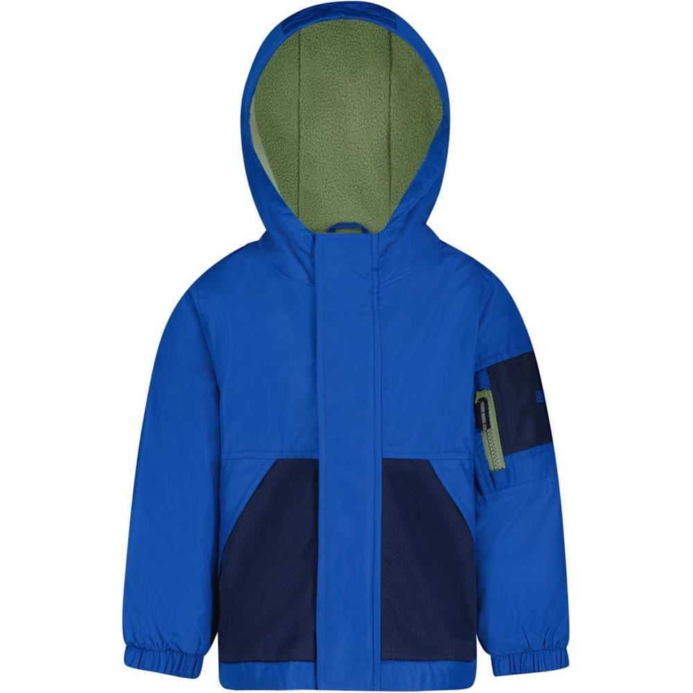 imageOSHKOSH BGOSH babyboys Midweight Jersey Lined Hooded Jacket With Zipper PocketBlue