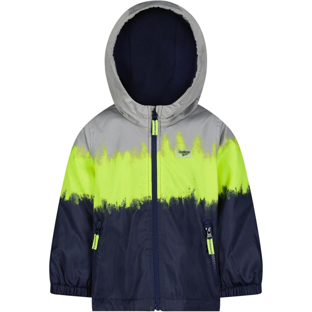 imageOSHKOSH BGOSH boys Midweight Jersey Lined Hooded Jacket With Zipper PocketNavy