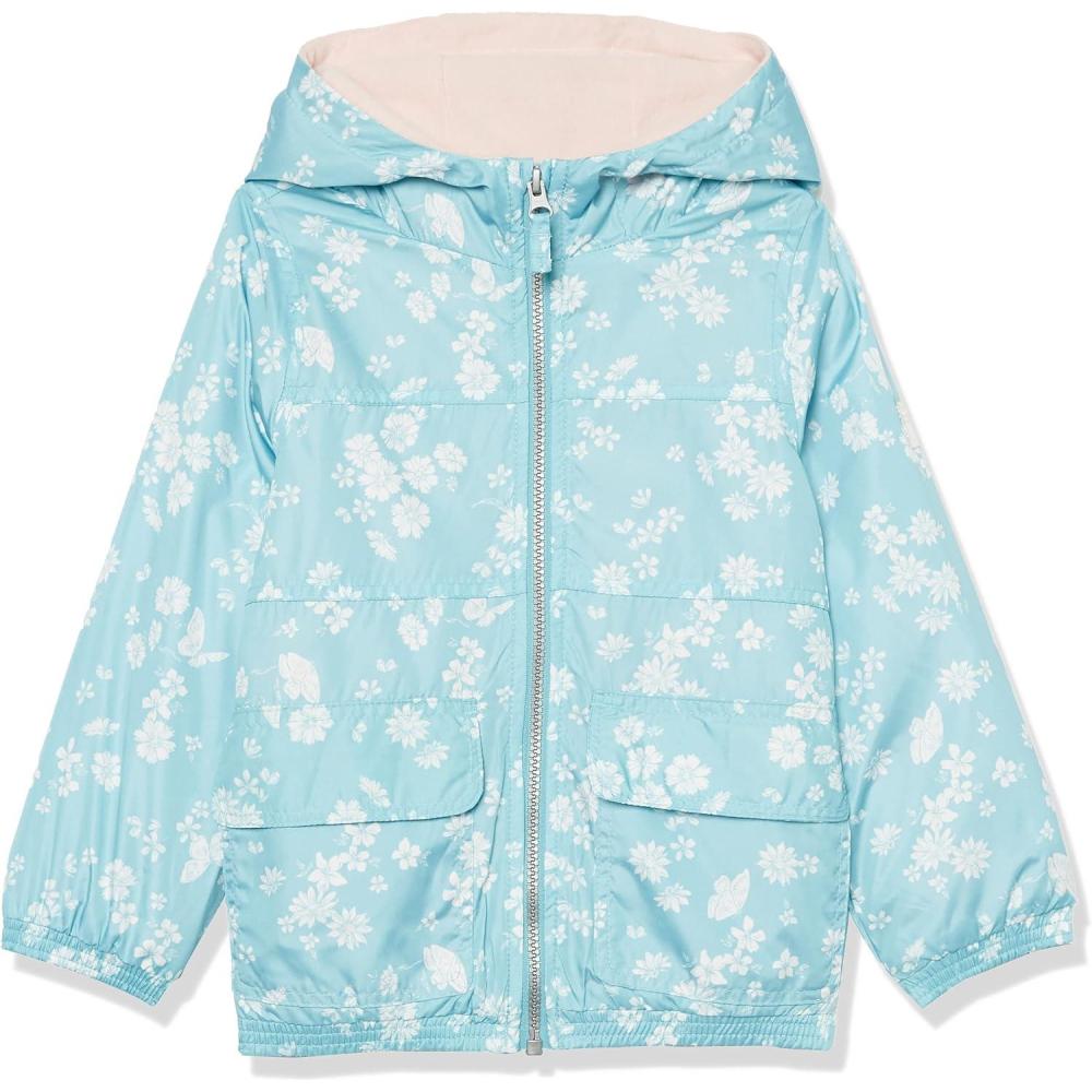imageOSHKOSH BGOSH girls Midweight Fleece Lined Windbreaker JacketSeafoam