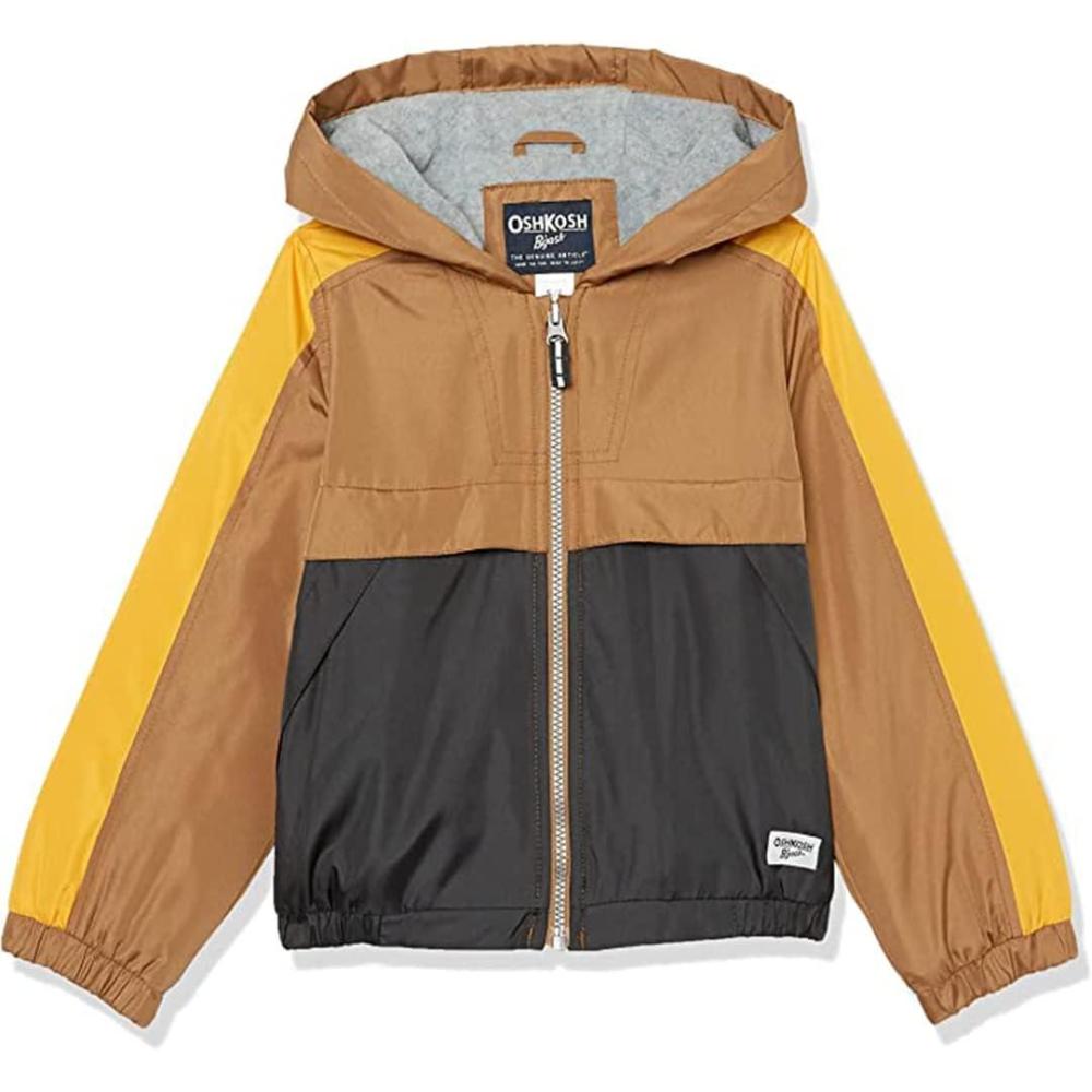 imageOsh Kosh boys Midweight Fleece Lined Windbreaker JacketTransitional JacketBrown