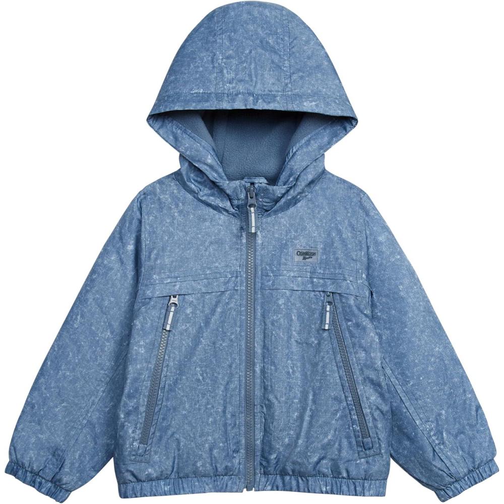 imageOshKosh Bgosh Boys Sporty Bomber Jacket with Fleece Hood and LiningBlue