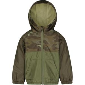 Carter’s Boys’ Midweight Fleece-Lined Water-Resistant Hooded Jacket(Camo Green)