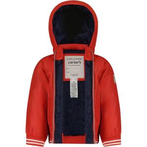 Carter’s Boys’ Midweight Water-Resistant Fleece-Lined Snug Jacket(Baseball Red)