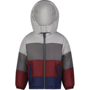 OSHKOSH B’GOSH baby-boys Heavyweight Puffer Coat Winter Jacket(Burgundy)