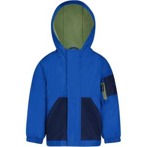 OSHKOSH B’GOSH baby-boys Midweight Jersey Lined Hooded Jacket With Zipper Pocket(Blue)