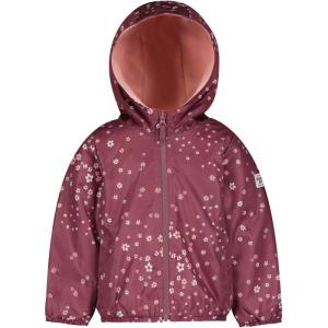 OSHKOSH B’GOSH baby-girls Fleece Lined Water Resistant Midweight Hooded Jacket(Grape Twist Ditsy Floral)