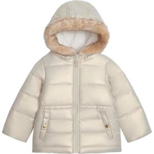 OSHKOSH B’GOSH baby-girls Warm Winter Parka Coat With Faux Fur Sherpa-lined Hood(Khaki)