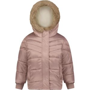 OSHKOSH B’GOSH baby-girls Warm and Cozy Heavyweight Hooded Puffer Jacket(Mauve)