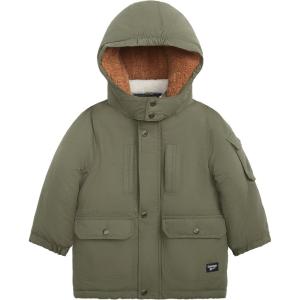 OSHKOSH B’GOSH boys Heavyweight Parka With Removable Hood Warm Winter Coat(Olive Green)