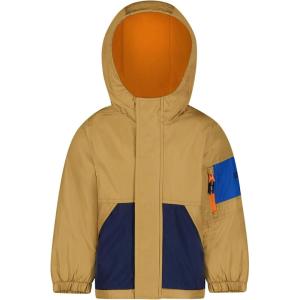 OSHKOSH B’GOSH boys Midweight Jersey Lined Hooded Jacket With Zipper Pocket(Tan)