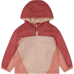 OSHKOSH B’GOSH girls Midweight Fleece Lined Windbreaker Jacket(Pink Colorblock)