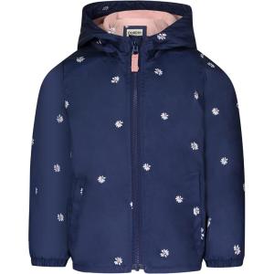 OSHKOSH B’GOSH girls Midweight Hooded Fashion Jacket Coat With Fleece Lining(Blue Daisy)