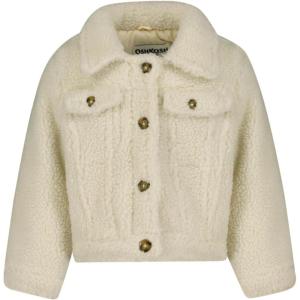 OSHKOSH B’GOSH girls Midweight Sherpa Button-front Jacket(Ivory)