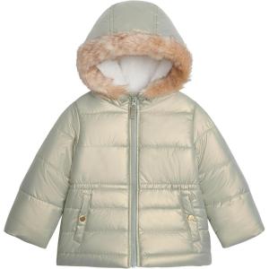 OSHKOSH B’GOSH girls Warm Winter Parka Coat With Faux Fur Sherpa-lined Hood(Sage)