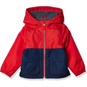 Osh Kosh boys Midweight Fleece Lined Windbreaker JacketTransitional Jacket(Bandana Red and Blue)
