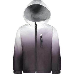 Osh Kosh boys Midweight Fleece Lined Windbreaker JacketTransitional Jacket(Black White)