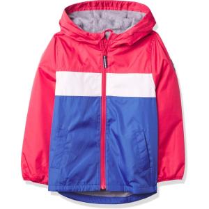 Osh Kosh boys Midweight Fleece Lined Windbreaker JacketTransitional Jacket(Red White Blue)