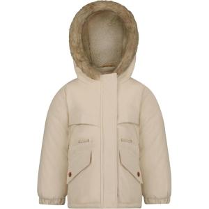 OshKosh B’gosh Girls Heavyweight Faux Fur Hooded Parka Warm Winter Coat(Khaki)