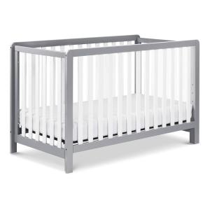 Carter’s by Davinci Colby 4-in-1 Convertible Baby Crib – GREENGUARD Gold Certified Convertible Crib to Toddler Bed, Daybed, Full-Size Wooden Bed – 4 Adjustable Mattress Heights – Grey and White