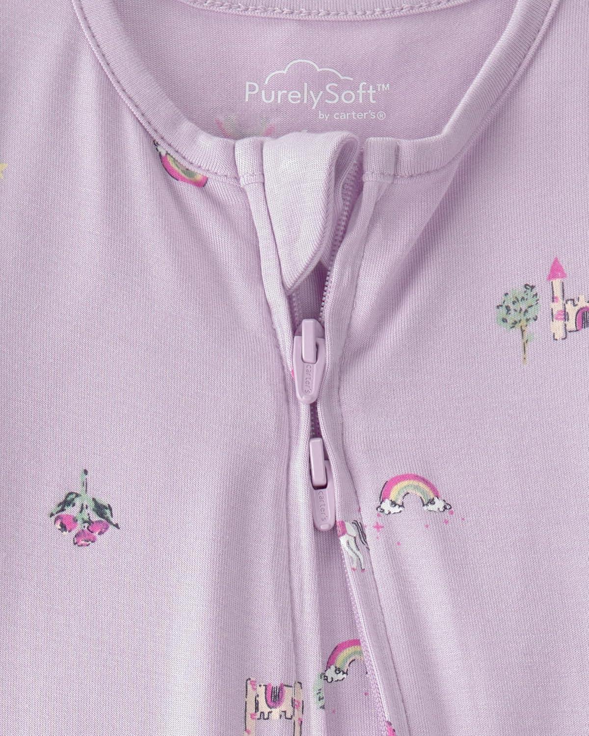 imageCarters babygirls Purelysoft Sleep and Play PajamasFairytale Print