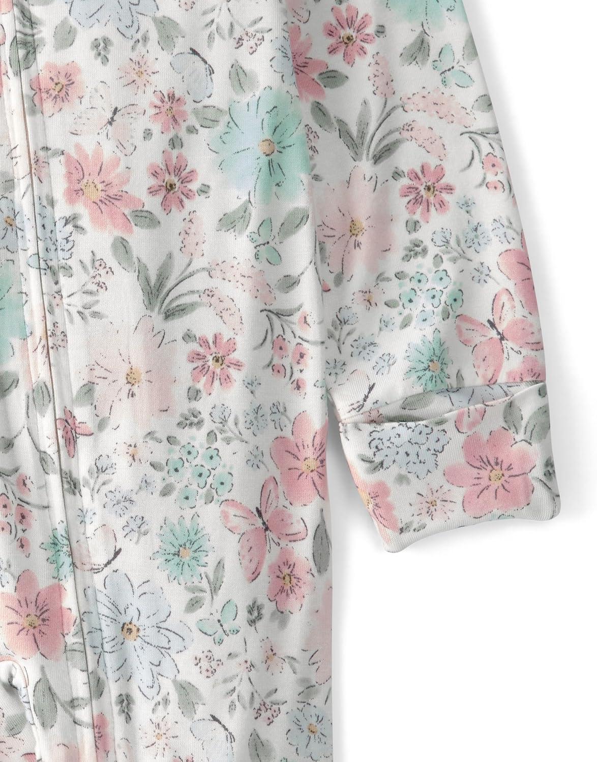 imageCarters babygirls Purelysoft Sleep and Play PajamasGarden Print