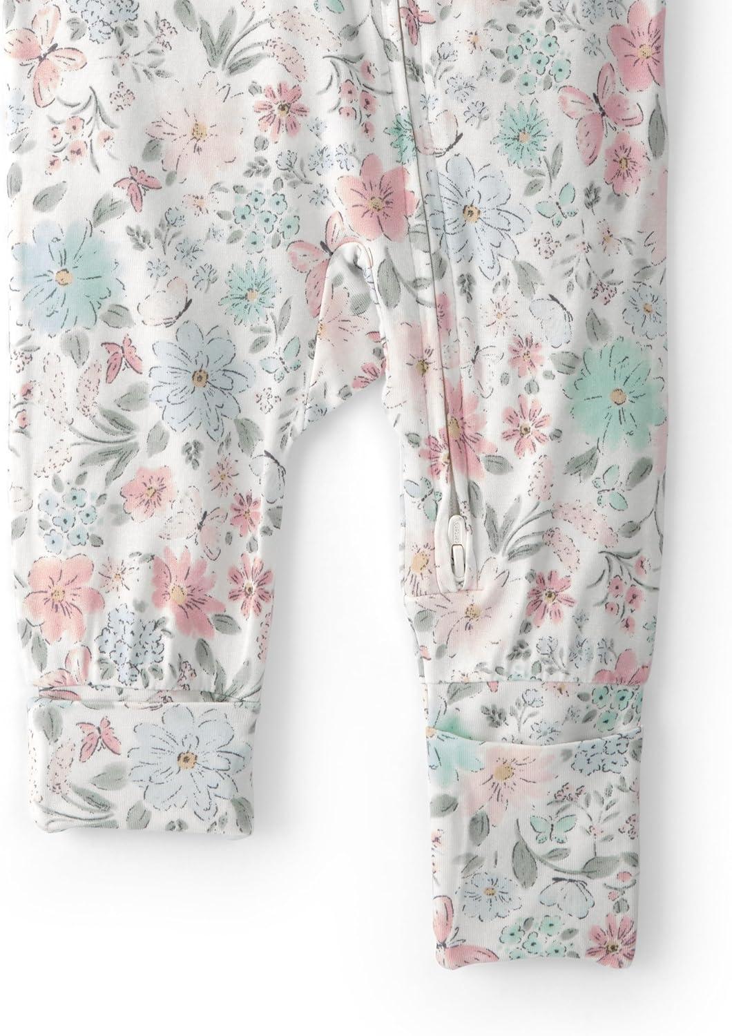 imageCarters babygirls Purelysoft Sleep and Play PajamasGarden Print