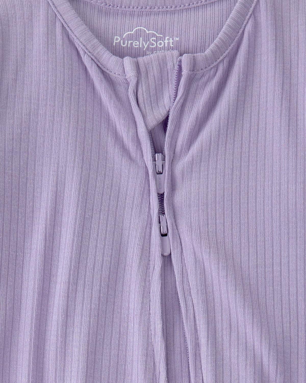 imageCarters babygirls Purelysoft Sleep and Play PajamasSolid Purple