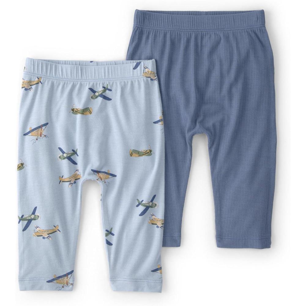 imageCarters BabyBoys Purelysoft 2Pack PantVintage Plane